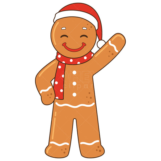 Royalty-free vector illustration of a christmas gingerbread man.