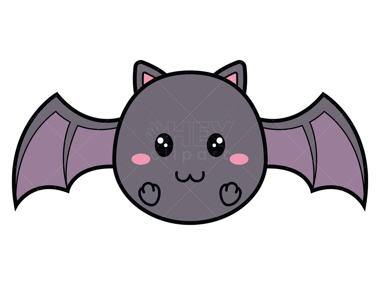 Royalty-free vector illustration of a cute bat.