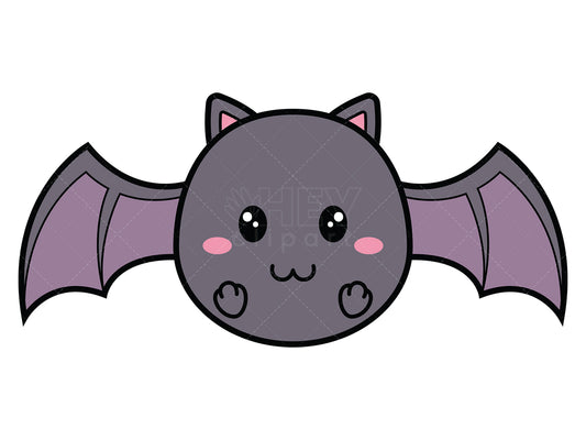 Royalty-free vector illustration of a cute bat.