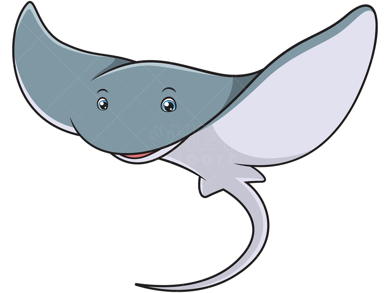 Royalty-free stock vector illustration of a cute stingray.