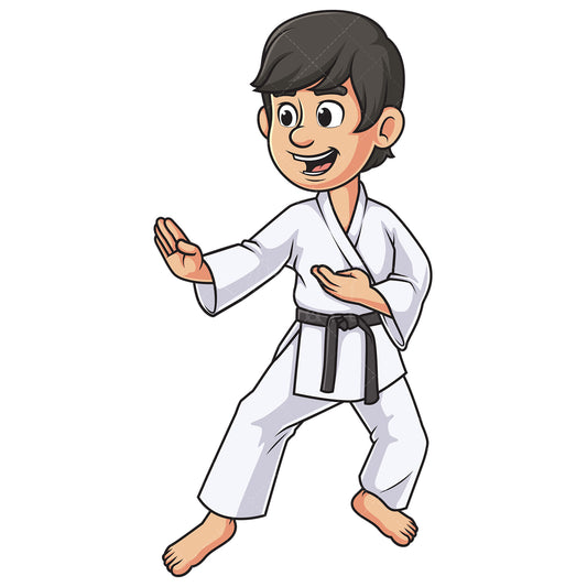 Royalty-free stock vector illustration of a karate instructor.