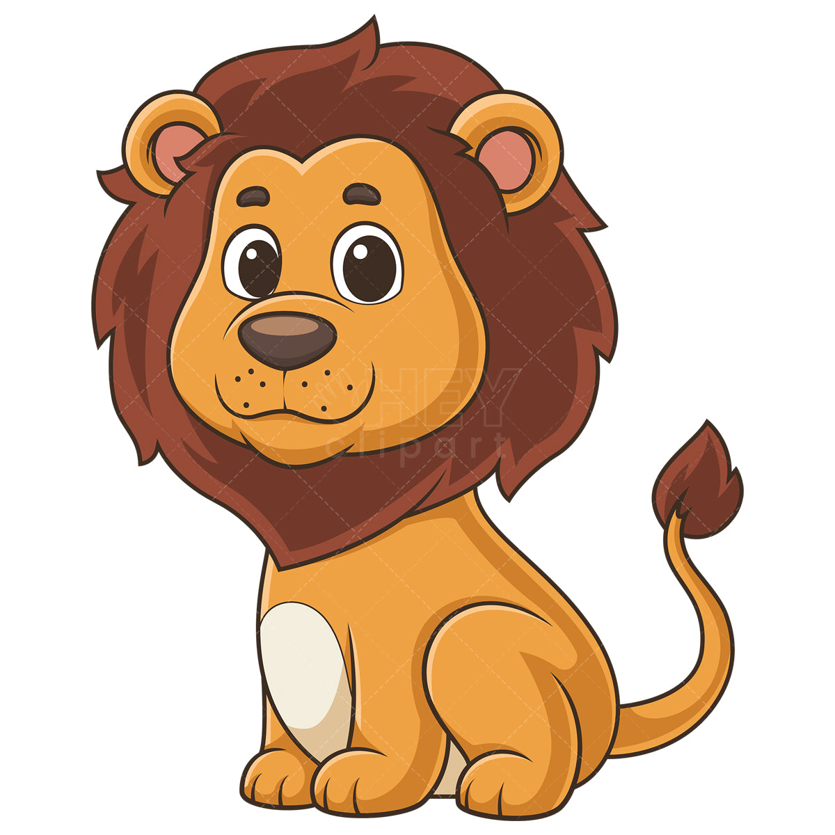 Royalty-free stock vector illustration of a little lion.