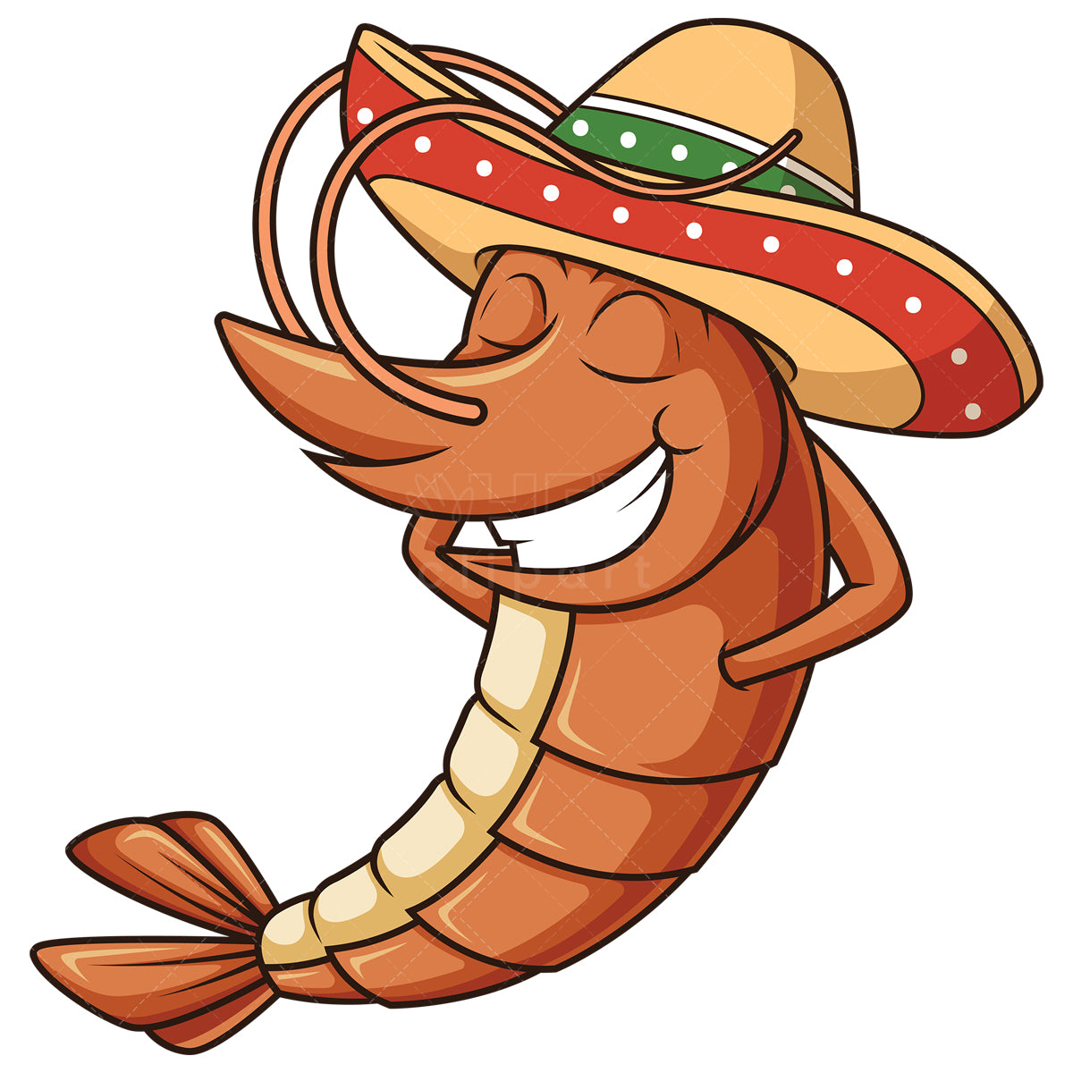 Royalty-free stock vector illustration of a mexican shrimp.