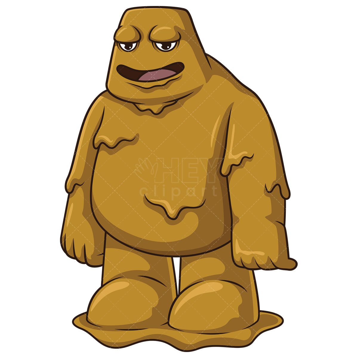 Royalty-free stock vector illustration of a mud golem.