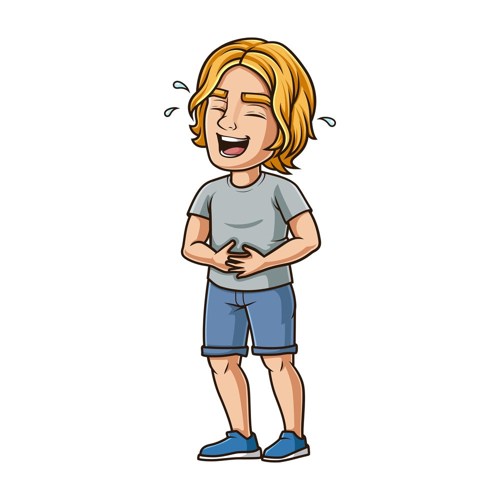 Caucasian man laughing. PNG - JPG and vector EPS (infinitely scalable).