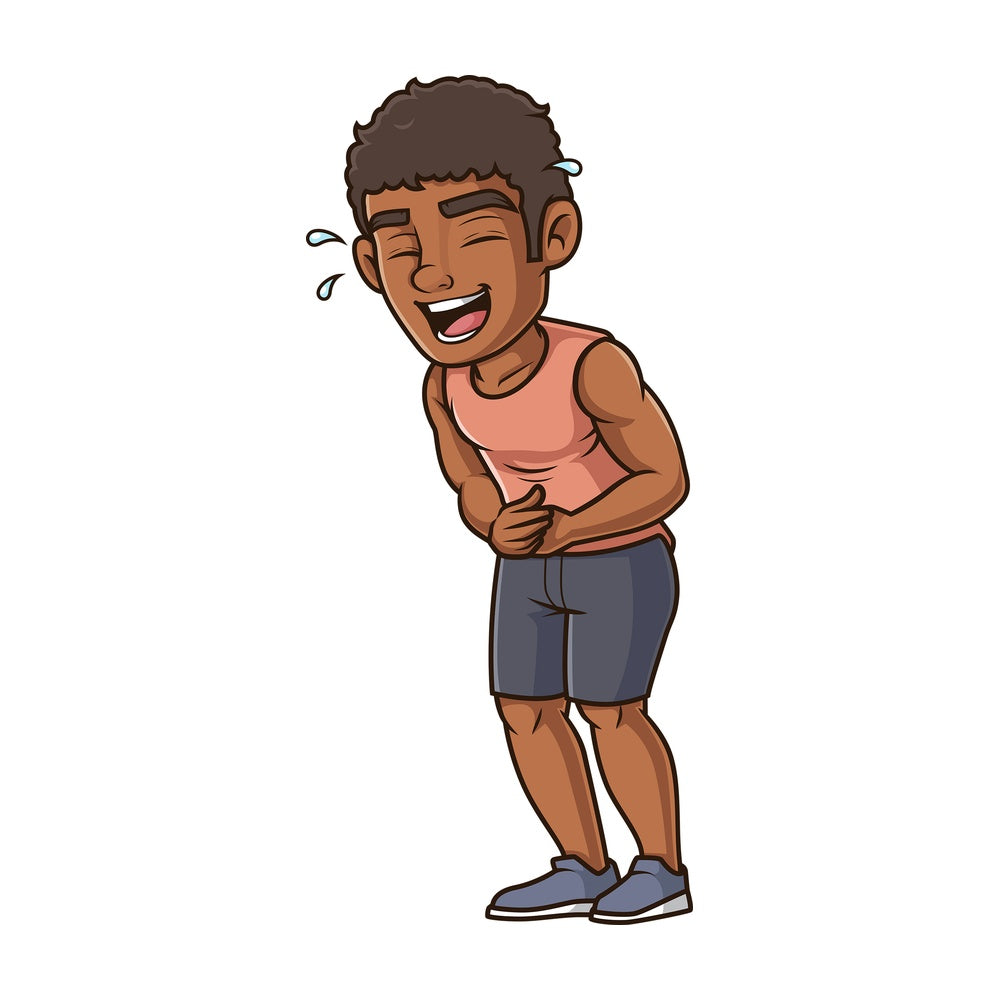 Black man laughing. PNG - JPG and vector EPS (infinitely scalable).