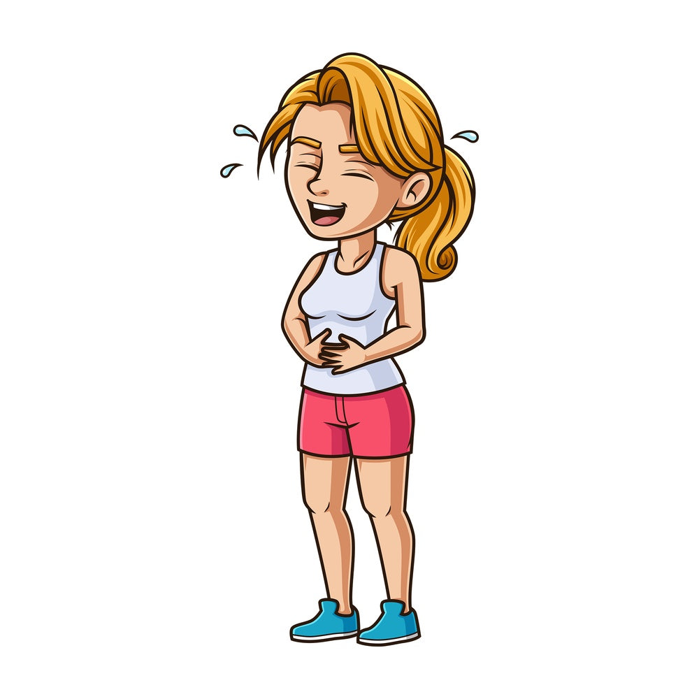 Caucasian woman laughing. PNG - JPG and vector EPS (infinitely scalable).
