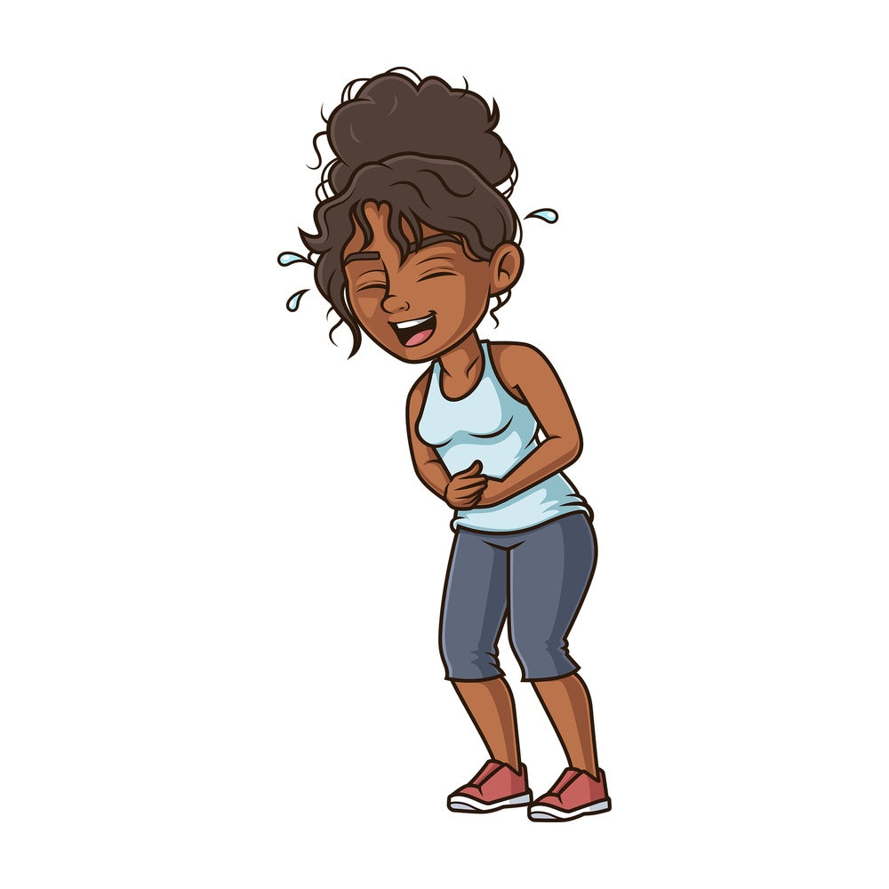 Black woman laughing. PNG - JPG and vector EPS (infinitely scalable).