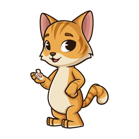 Friendly cat talking. PNG - JPG and vector EPS (infinitely scalable).