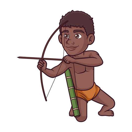 Indigenous african hunting. PNG - JPG and vector EPS (infinitely scalable).