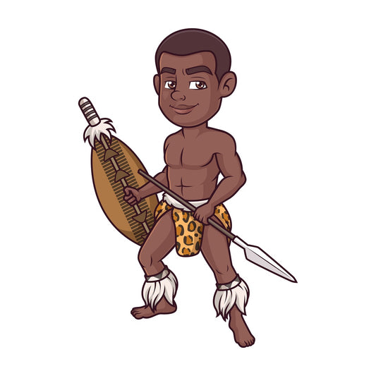Zulu fighter. PNG - JPG and vector EPS (infinitely scalable).