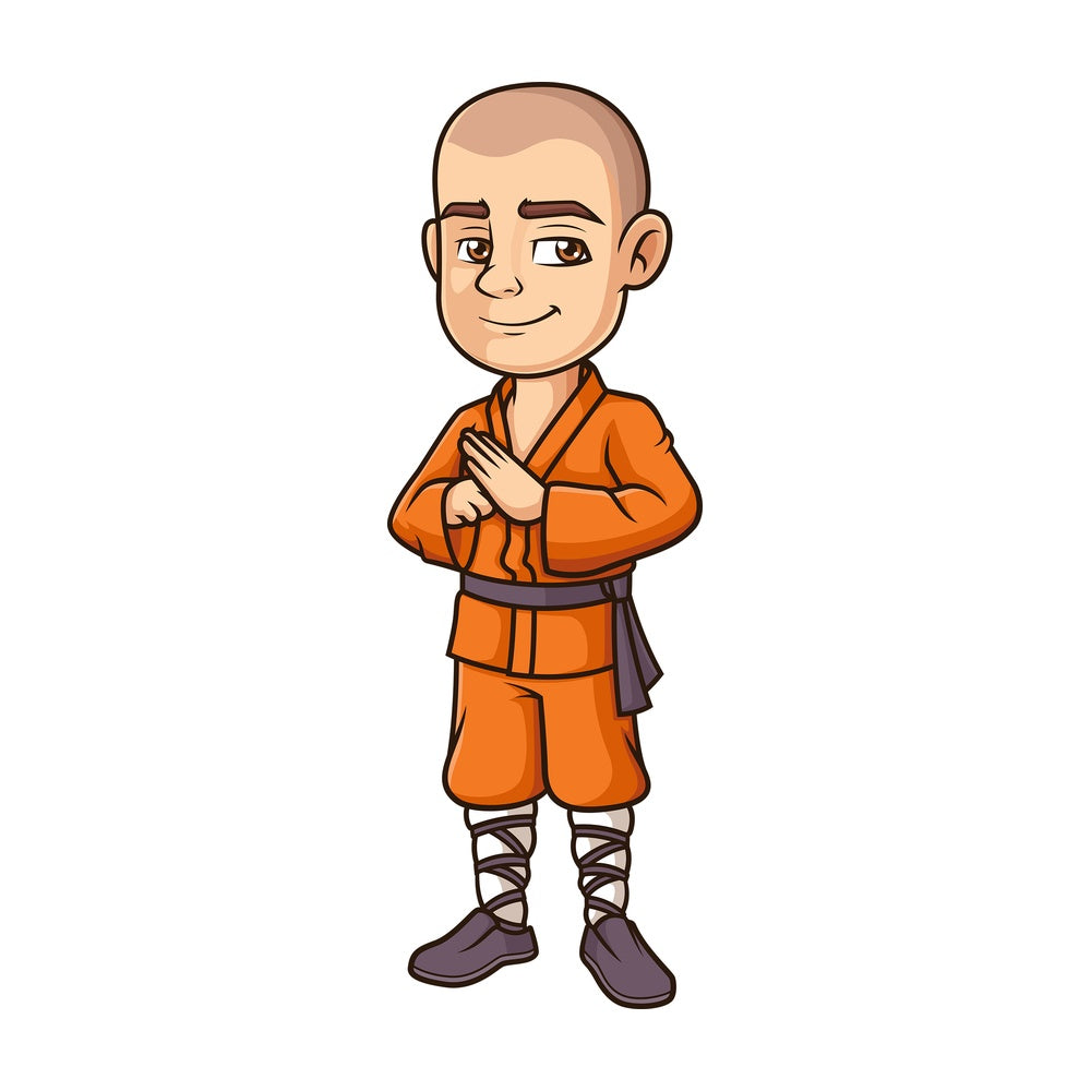 Shaolin monk greeting. PNG - JPG and vector EPS (infinitely scalable).