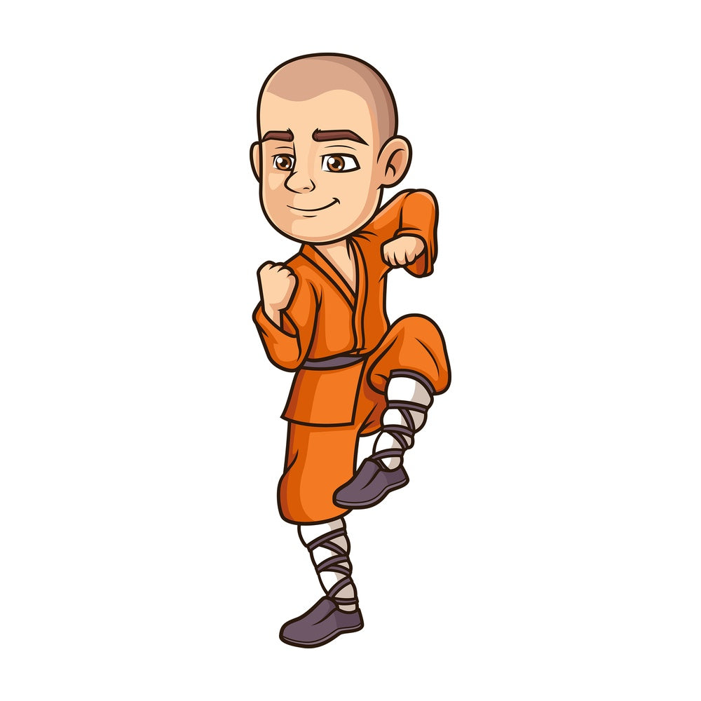 Shaolin monk kung fu. PNG - JPG and vector EPS (infinitely scalable).