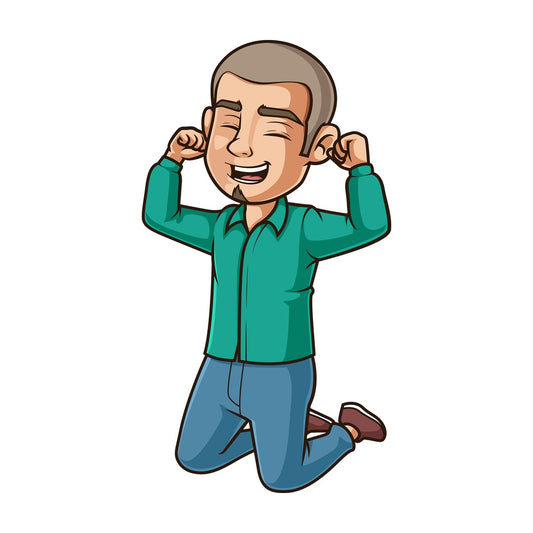 Happy latino man. PNG - JPG and vector EPS (infinitely scalable).