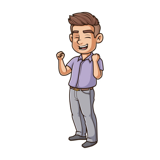 Cheerful man. PNG - JPG and vector EPS (infinitely scalable).