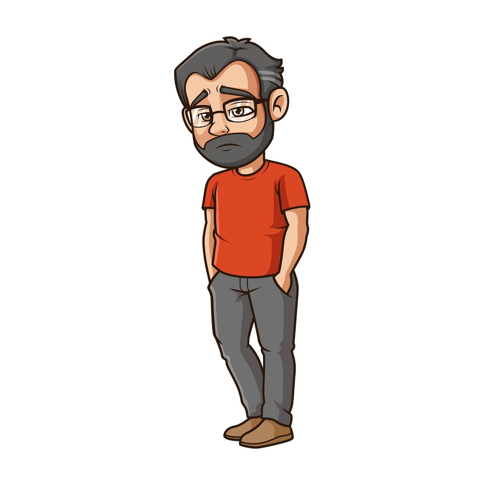 Regretful man. PNG - JPG and vector EPS (infinitely scalable).