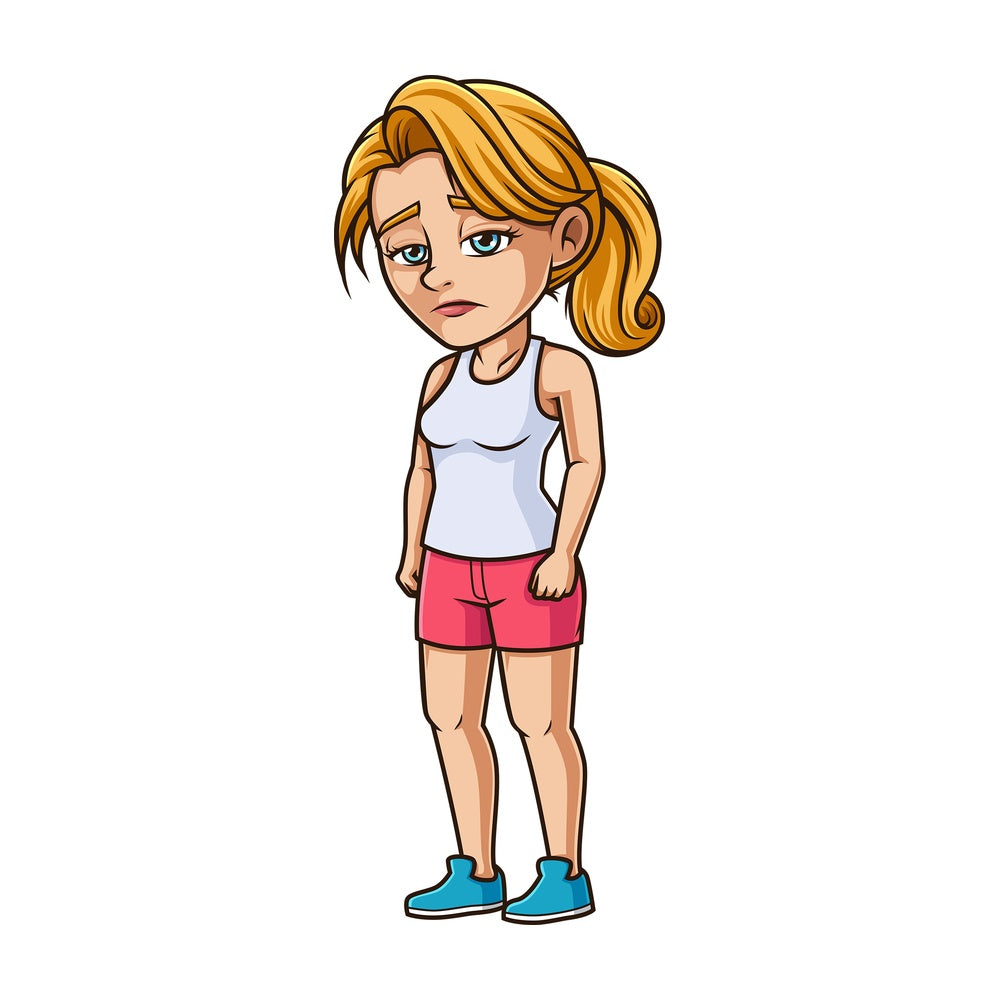 Sad woman. PNG - JPG and vector EPS (infinitely scalable).