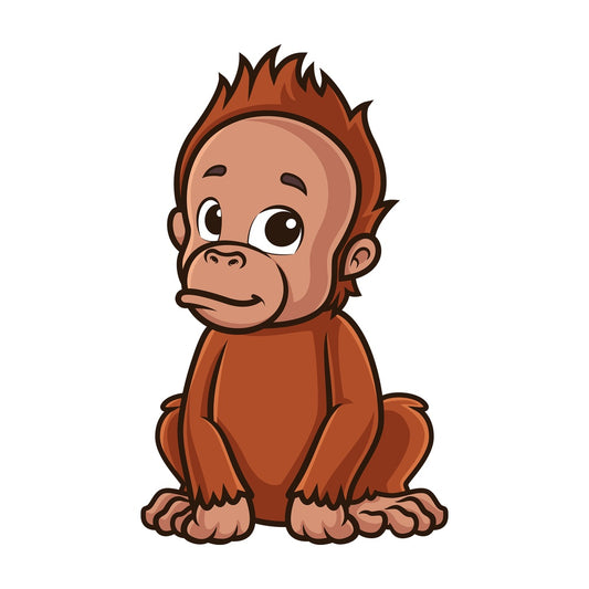 Baby orangutan. PNG - JPG and vector EPS (infinitely scalable).