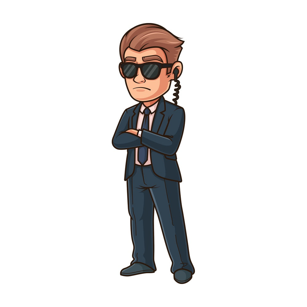 Special agent standing up. PNG - JPG and vector EPS (infinitely scalable).