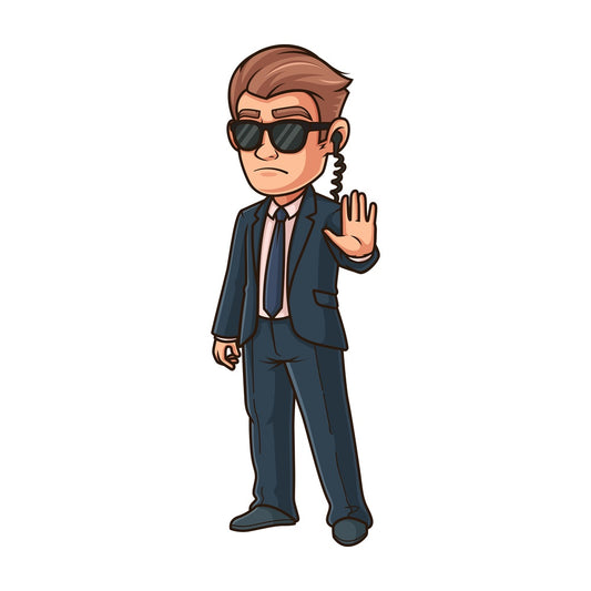 Special agent stop gesture. PNG - JPG and vector EPS (infinitely scalable).