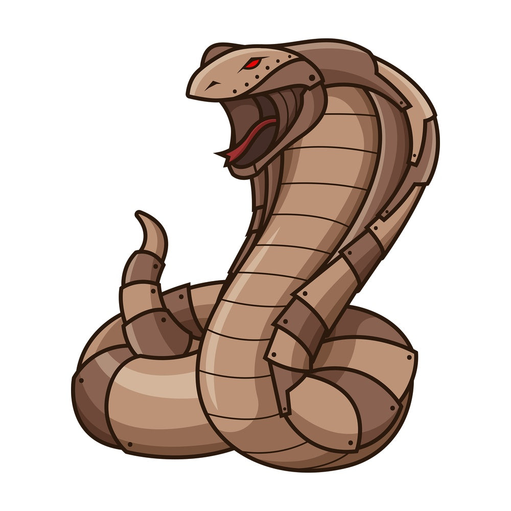Mechanical cobra snake robot. PNG - JPG and vector EPS (infinitely scalable).