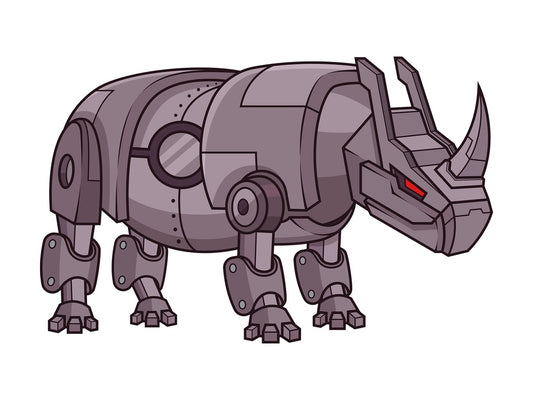 Mechanical rhino robot. PNG - JPG and vector EPS (infinitely scalable).