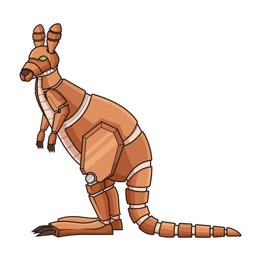 Mechanical kangaroo robot. PNG - JPG and vector EPS (infinitely scalable).