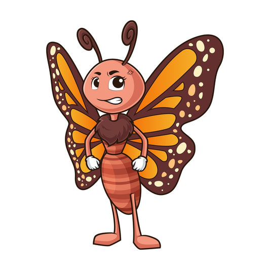 Angry butterfly. PNG - JPG and vector EPS (infinitely scalable).
