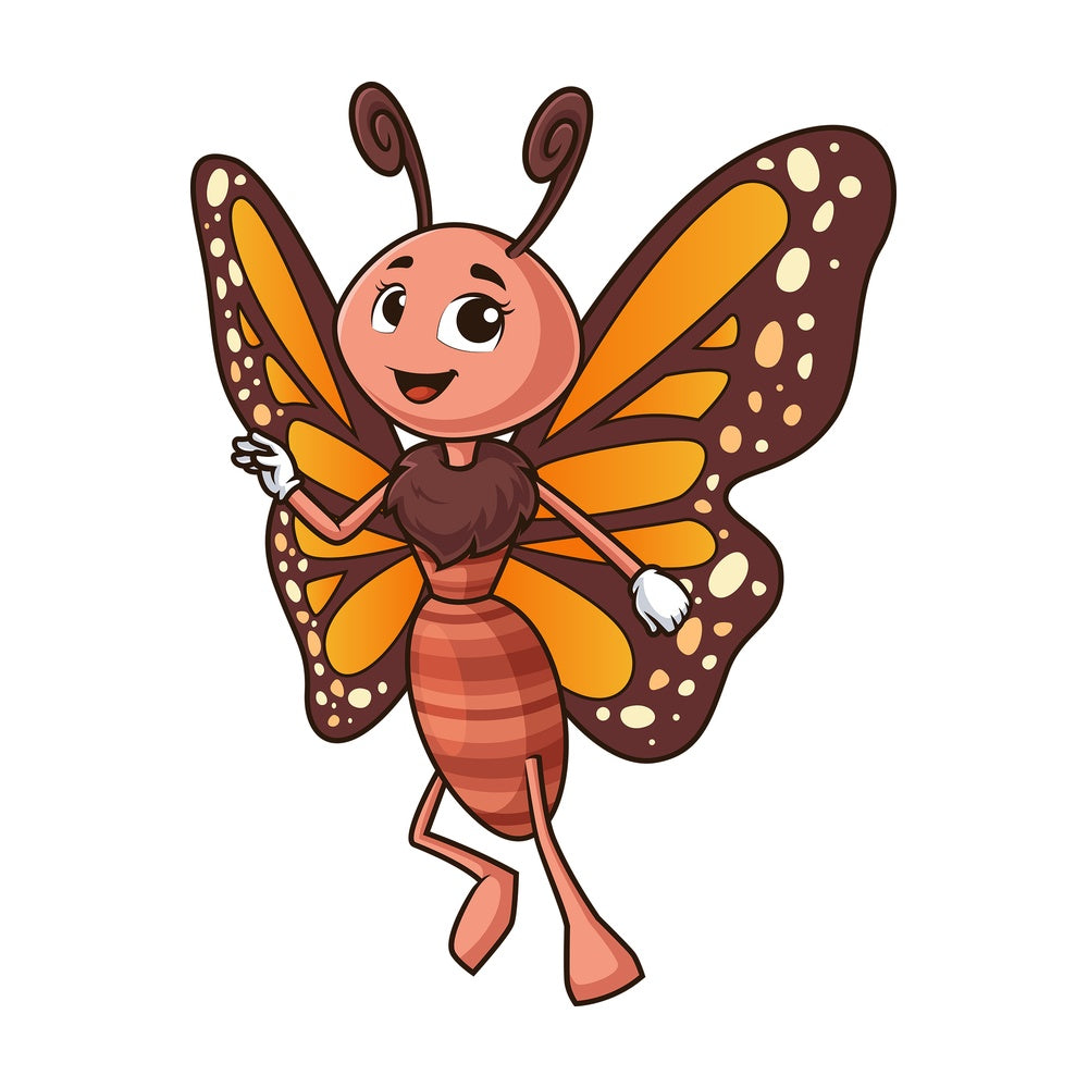Cute butterfly flying. PNG - JPG and vector EPS (infinitely scalable).