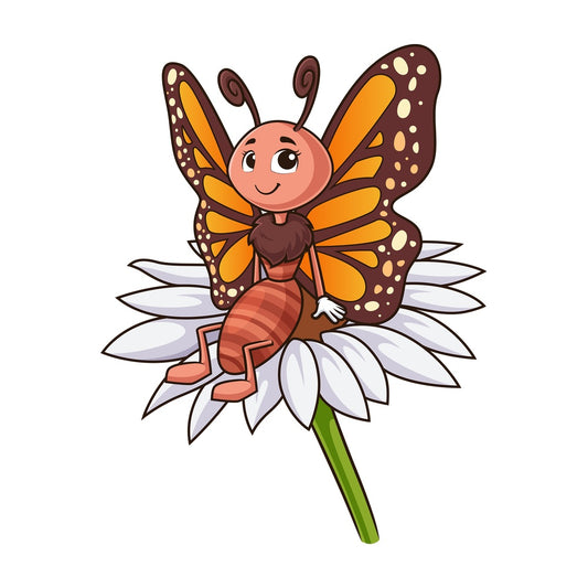 Butterfly on flower. PNG - JPG and vector EPS (infinitely scalable).