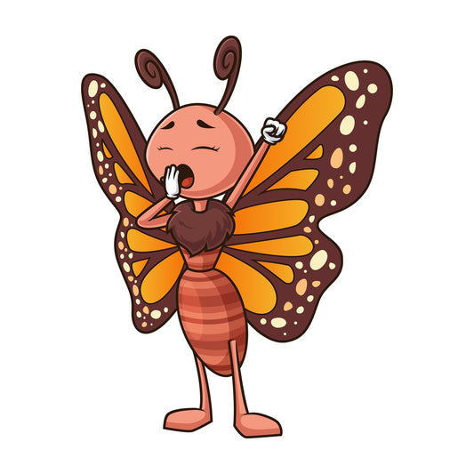 Butterfly yawning. PNG - JPG and vector EPS (infinitely scalable).