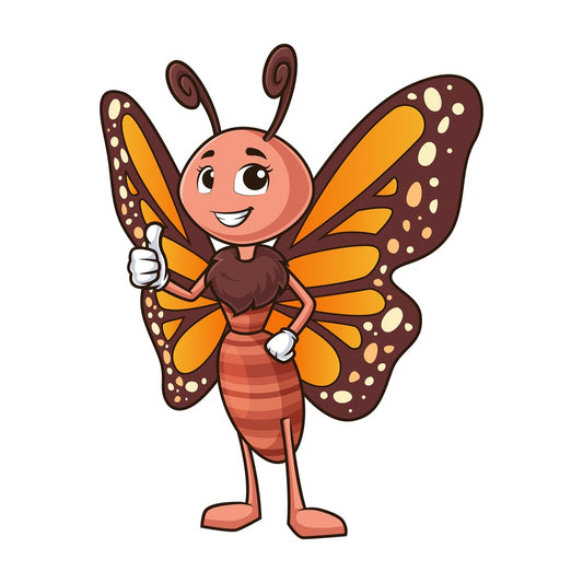Butterfly thumbs up. PNG - JPG and vector EPS (infinitely scalable).