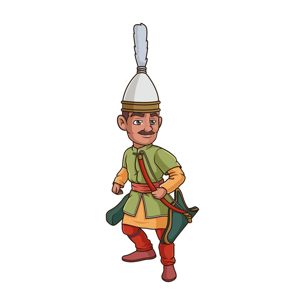 Ottoman turk archer. PNG - JPG and vector EPS (infinitely scalable).