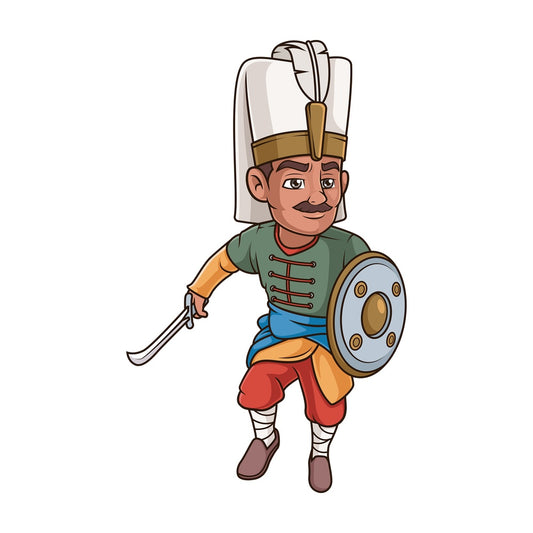 Ottoman elite warrior. PNG - JPG and vector EPS (infinitely scalable).