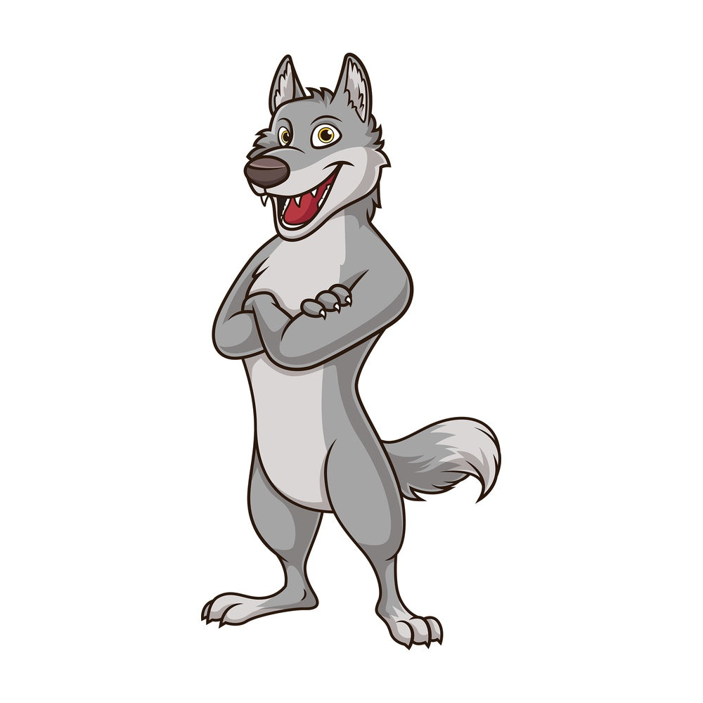 Friendly wolf. PNG - JPG and vector EPS (infinitely scalable).