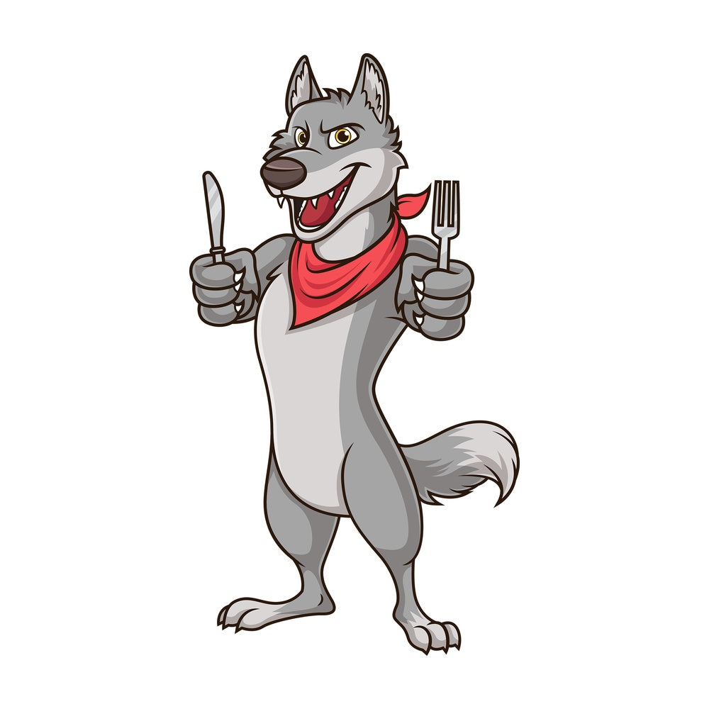 Hungry wolf. PNG - JPG and vector EPS (infinitely scalable).