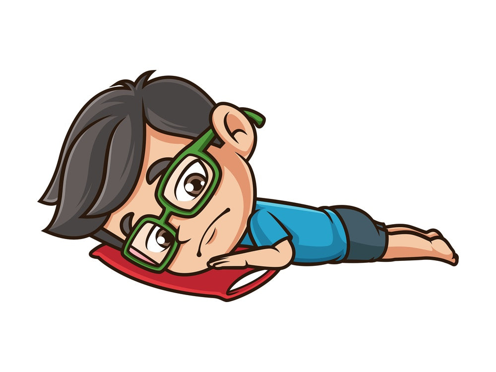 Sad kid lying down. PNG - JPG and vector EPS (infinitely scalable).