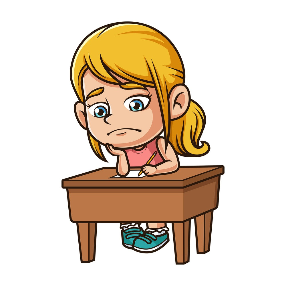 Disappointed little girl. PNG - JPG and vector EPS (infinitely scalable).