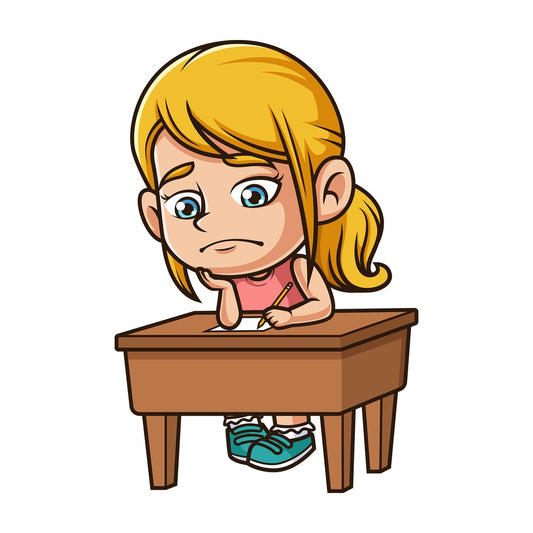 Disappointed little girl. PNG - JPG and vector EPS (infinitely scalable).