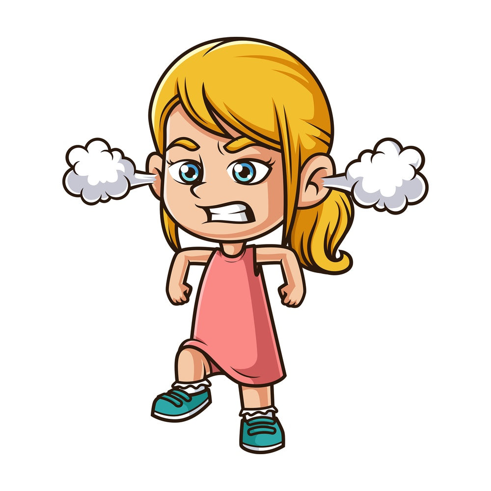 Furious little girl. PNG - JPG and vector EPS (infinitely scalable).
