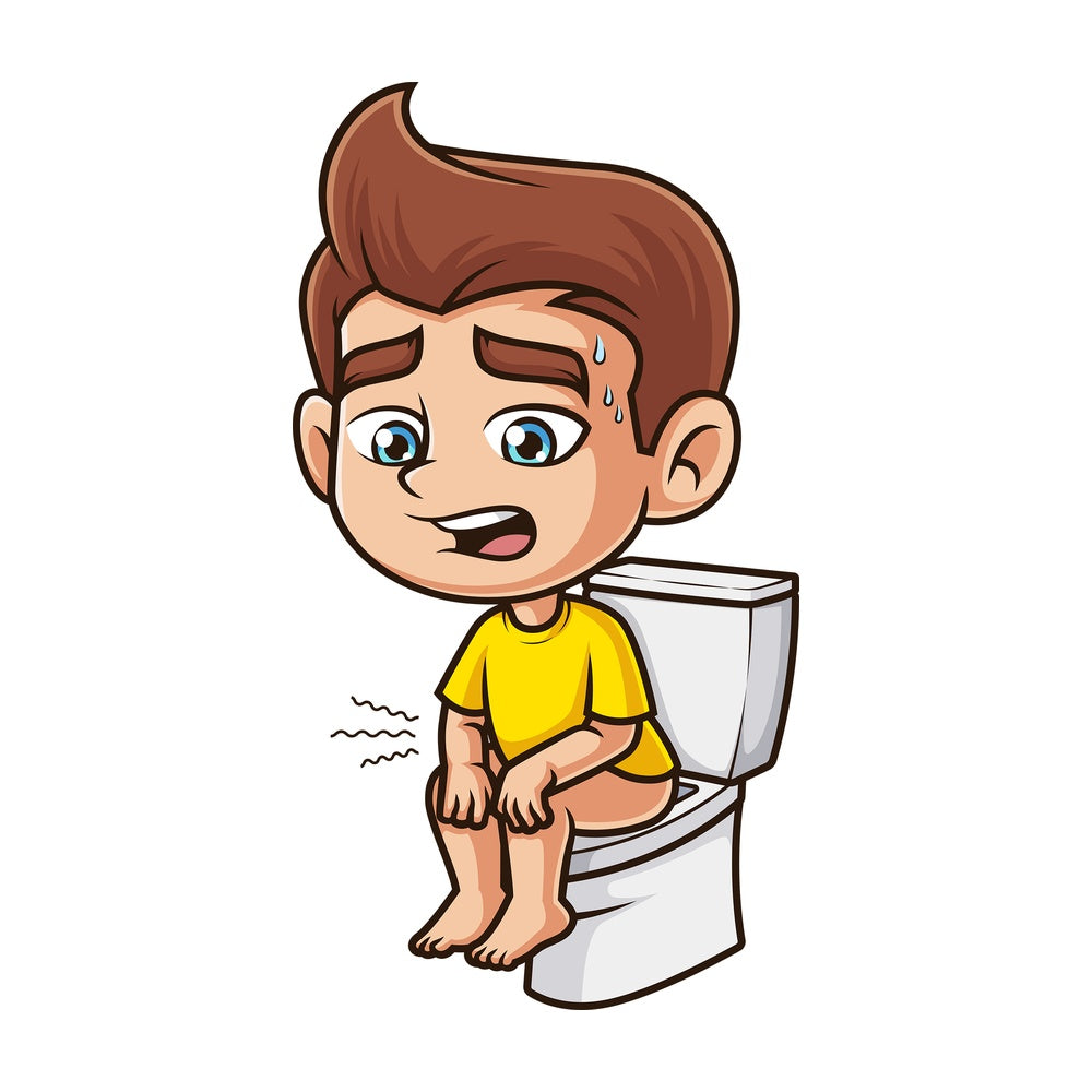 Boy with diarrhea. PNG - JPG and vector EPS (infinitely scalable).