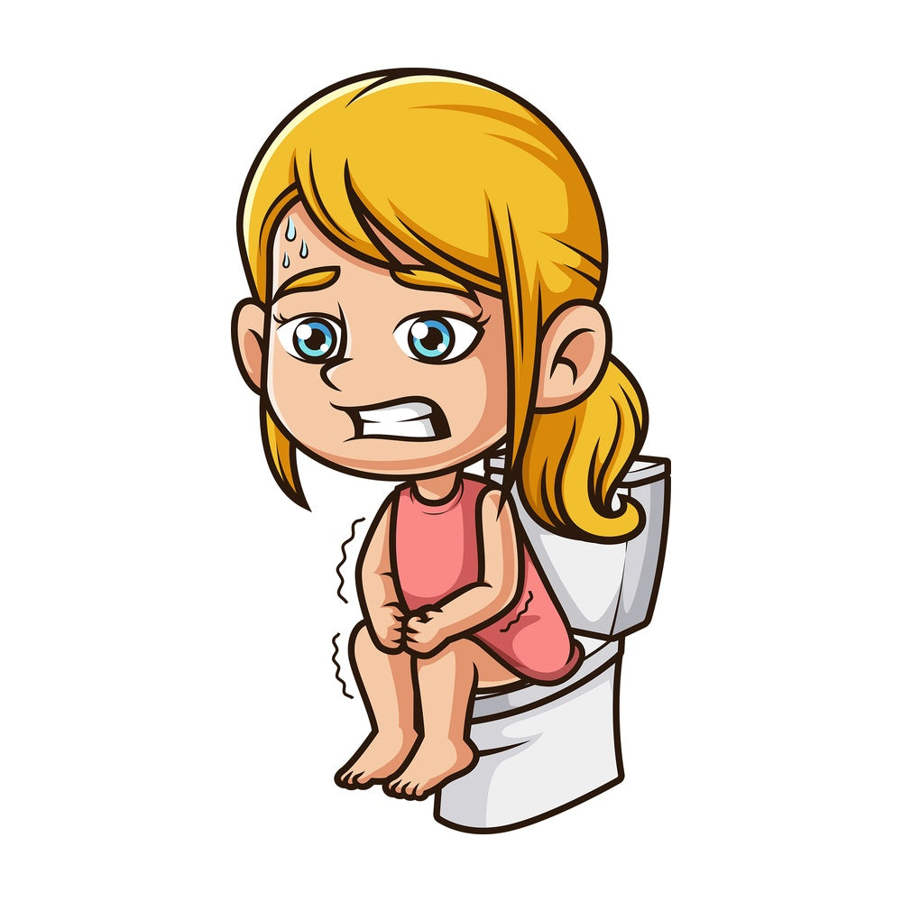Girl with diarrhea. PNG - JPG and vector EPS (infinitely scalable).
