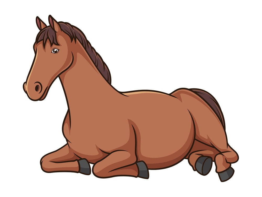 Horse lying down. PNG - JPG and vector EPS (infinitely scalable).