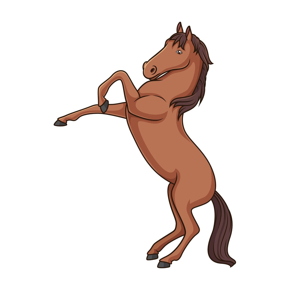 Horse rearing. PNG - JPG and vector EPS (infinitely scalable).
