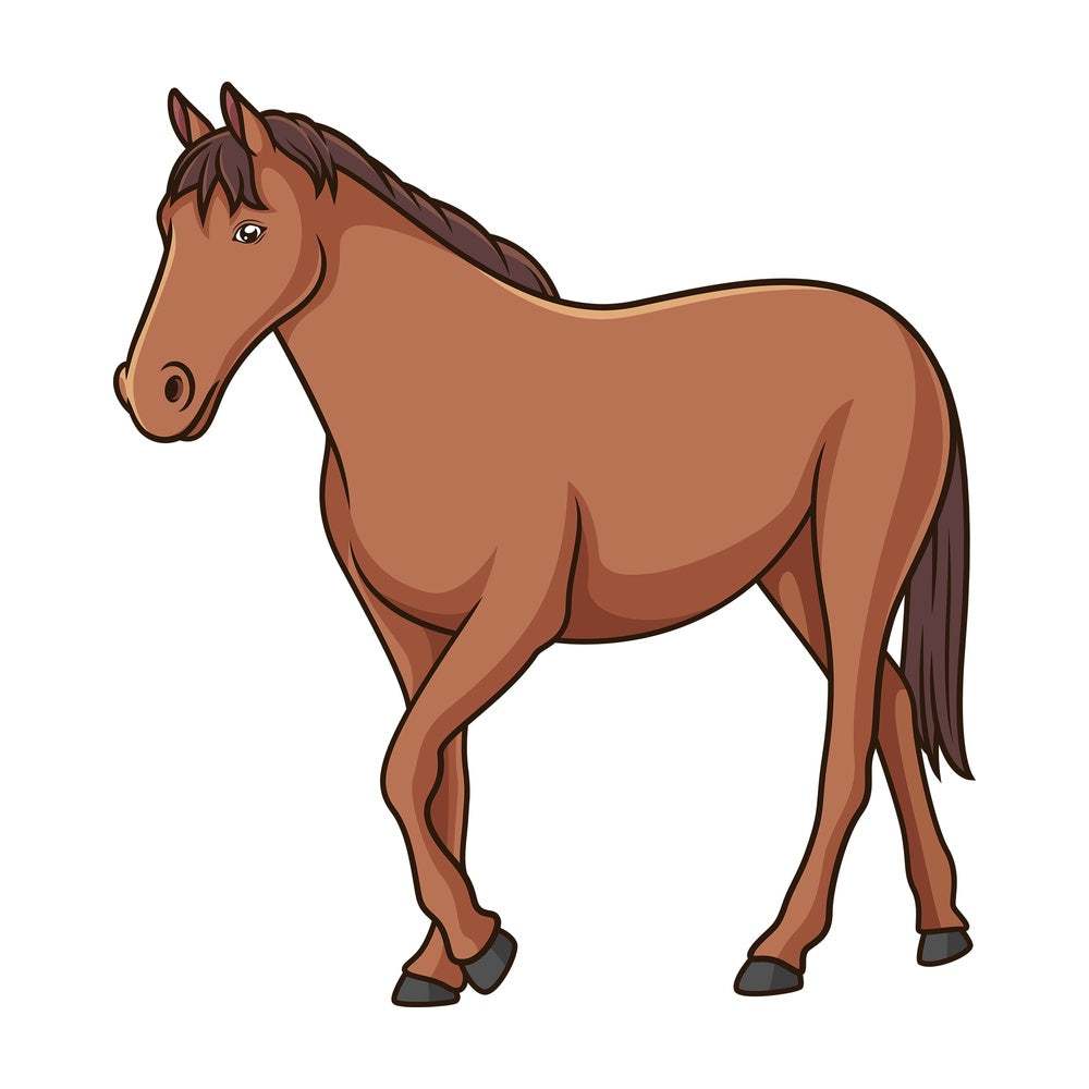 Horse walking. PNG - JPG and vector EPS (infinitely scalable).
