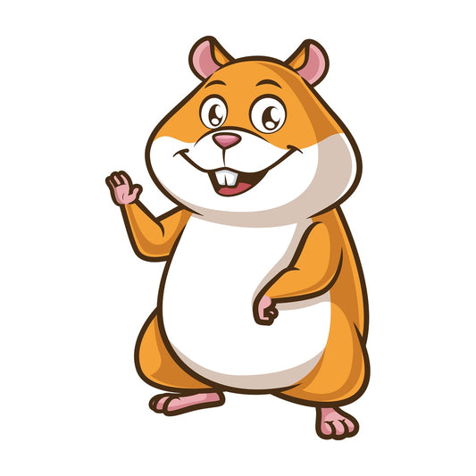 Happy hamster. PNG - JPG and vector EPS (infinitely scalable).