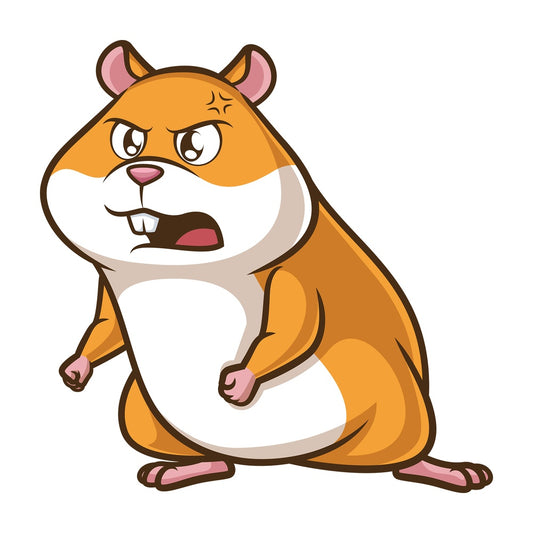 Angry hamster. PNG - JPG and vector EPS (infinitely scalable).