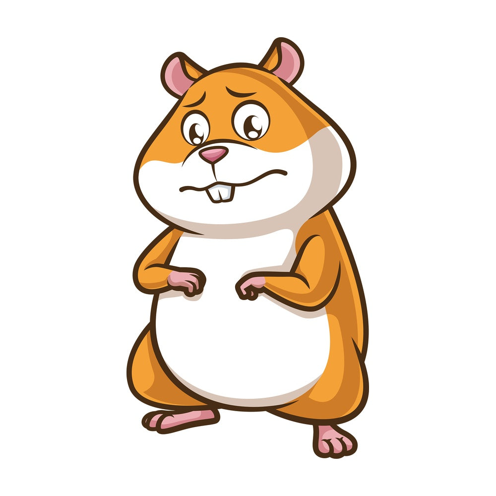 Sad hamster. PNG - JPG and vector EPS (infinitely scalable).