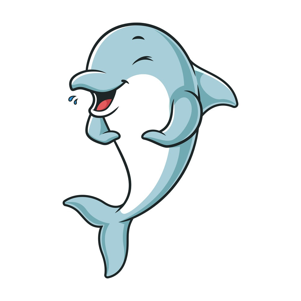 Dolphin laughing. PNG - JPG and vector EPS (infinitely scalable).
