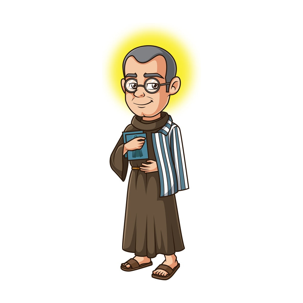 Saint maximilian kolbe. PNG - JPG and vector EPS file formats (infinitely scalable). Image isolated on transparent background.
